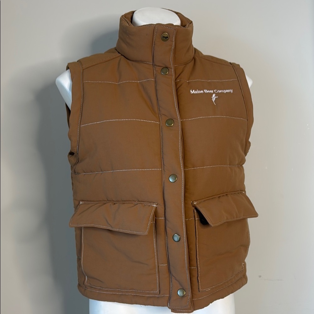 Maine Beer Company Toad & Co Puffer Vest Medium EUC